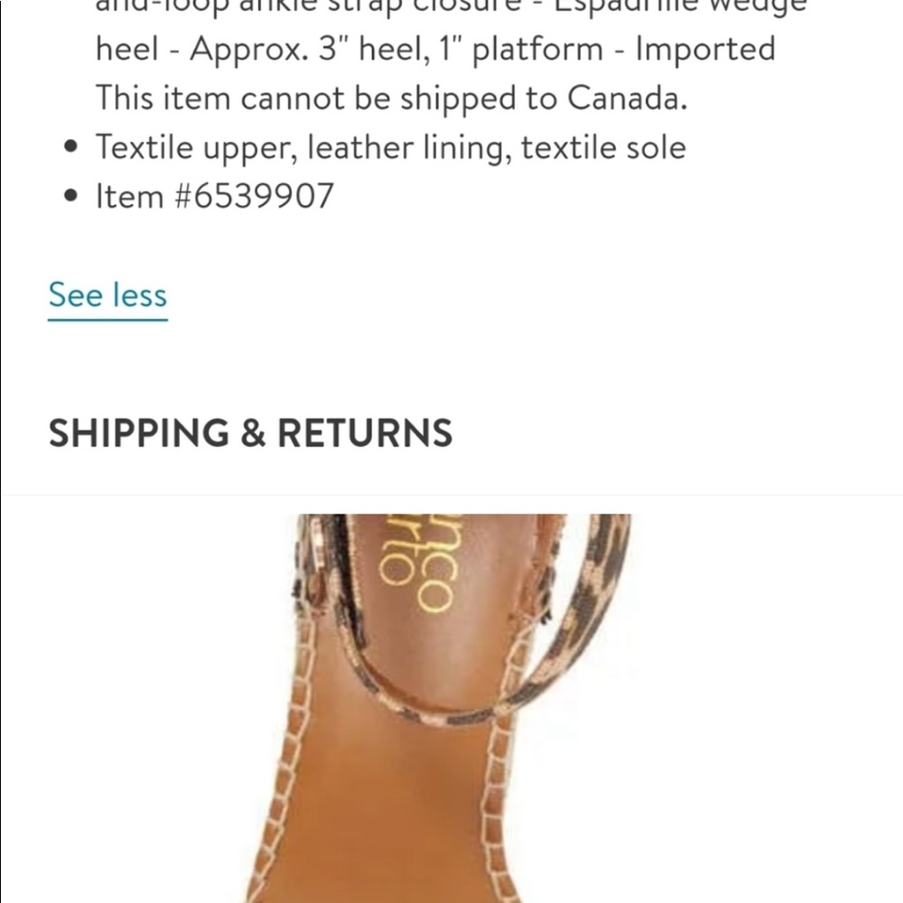 New in box Franco Sarto leopard espadrilles - Picture 2 of 4